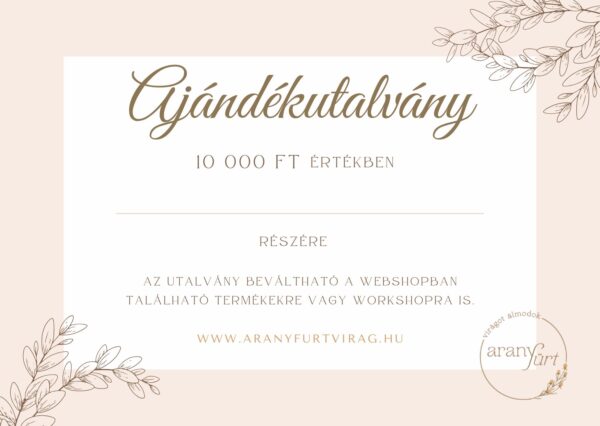 Ajándékutalvány 10 000 Ft értékben